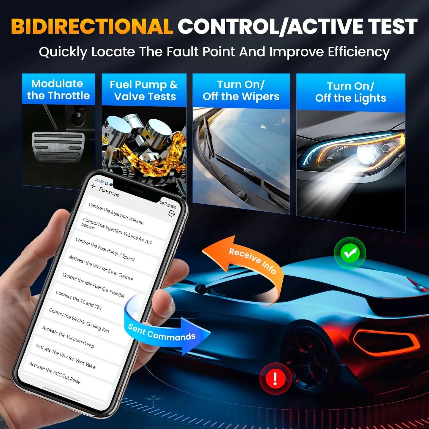 Kingbolen 2026 Soloscan Bi-directional OBD2 Code Reader for GM PK Topscan
