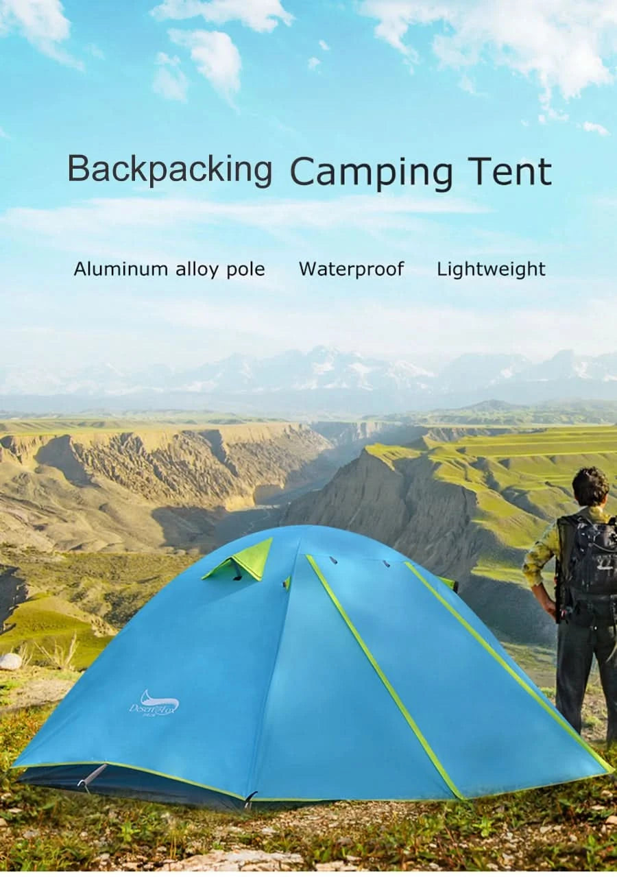 Desert&Fox 1 Person Hiking Tent Single Camping Tents Waterproof Lightweight Portable Tent with Carry Bag for Beach Travel Picnic