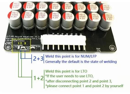 Heltec Wholesale 10S 12S Active Equalizer Balancer Lifepo4/Lithium/LTO Battery Energy active equalization Capacitor 9S 13S14S