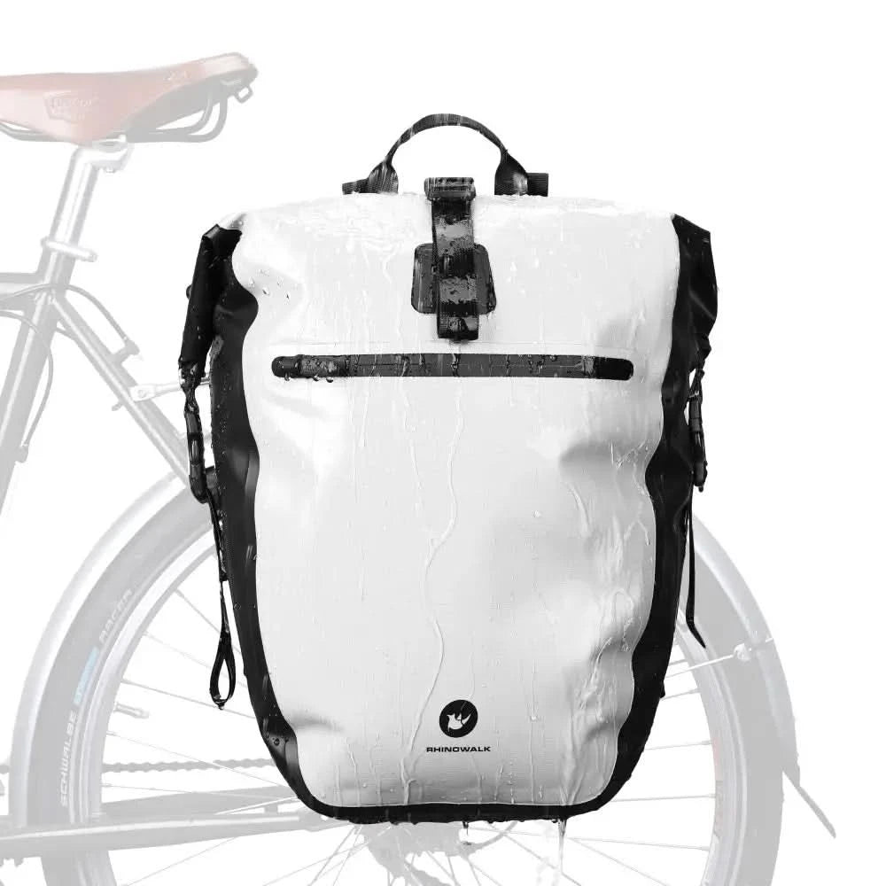 Rhinowalk Bicycle bag&Pannier 100% Fully Waterproof 27L Big Bike Bag capacity Multifunctional Rear Rack Pannier Bag Cycling Bags