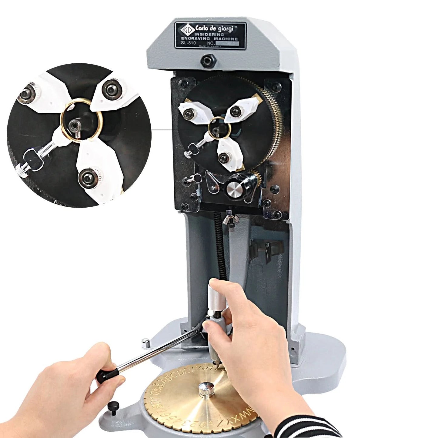 NIUPIKA Ring Inside Engraving Machine Standard Letter Block Dial Plotter Gold Silver Jewelry DIY Tools Engraving Machine