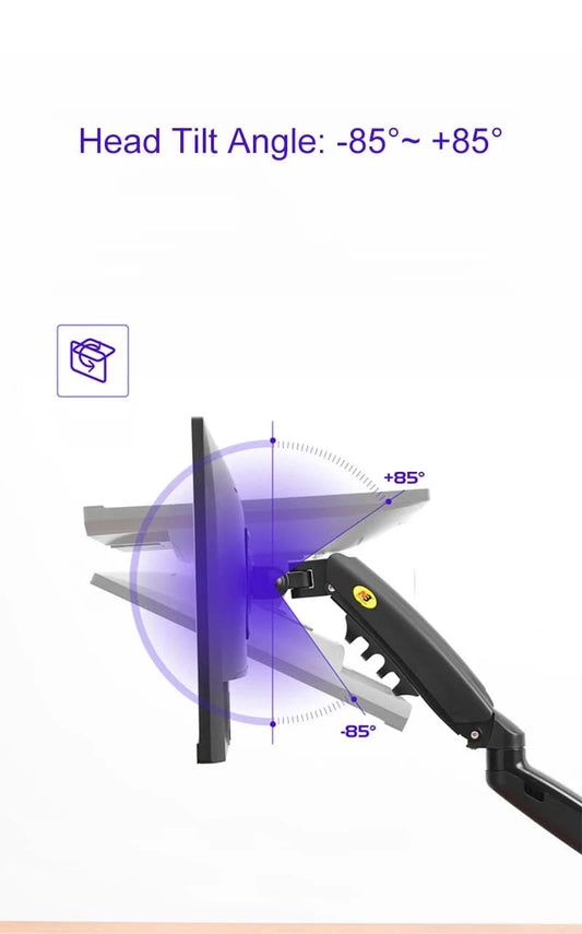 F80 Gasfeder 17-30 Zoll Desktop-LED-LCD-Monitorhalterung Arm Ergonomische Gasfeder Flexi-Halterung Belastung 2~9kg