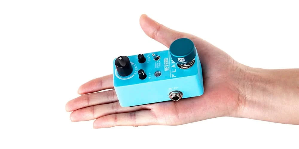 FLAMMA FC02  Electric Guitar Pedal Reverb Effects Pedal with Studio Church Plate Effects True Bypass with Power Supply