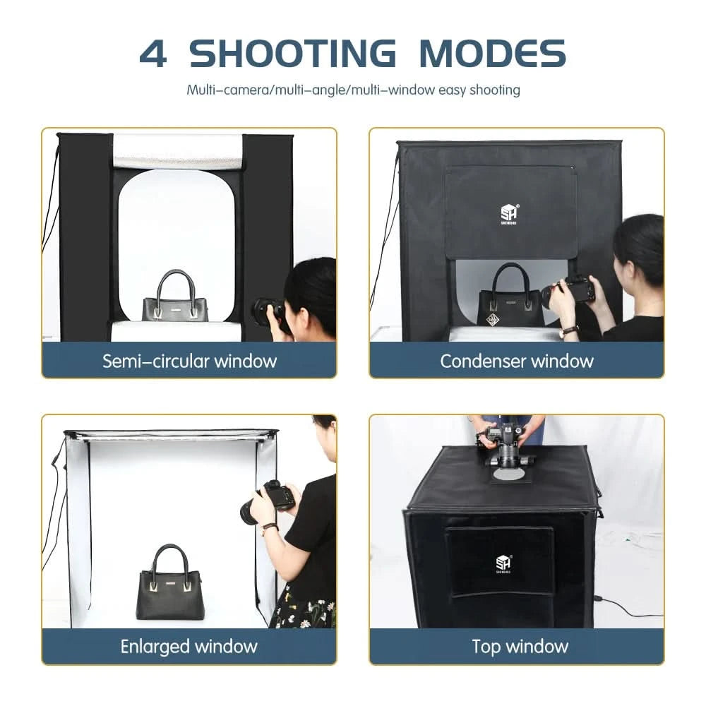 30/40/45 65 80cm Photography Tent Photo Light Studio SoftBox Portable Foldable Table Shoot Tents Kit With 5 Background Backdrop