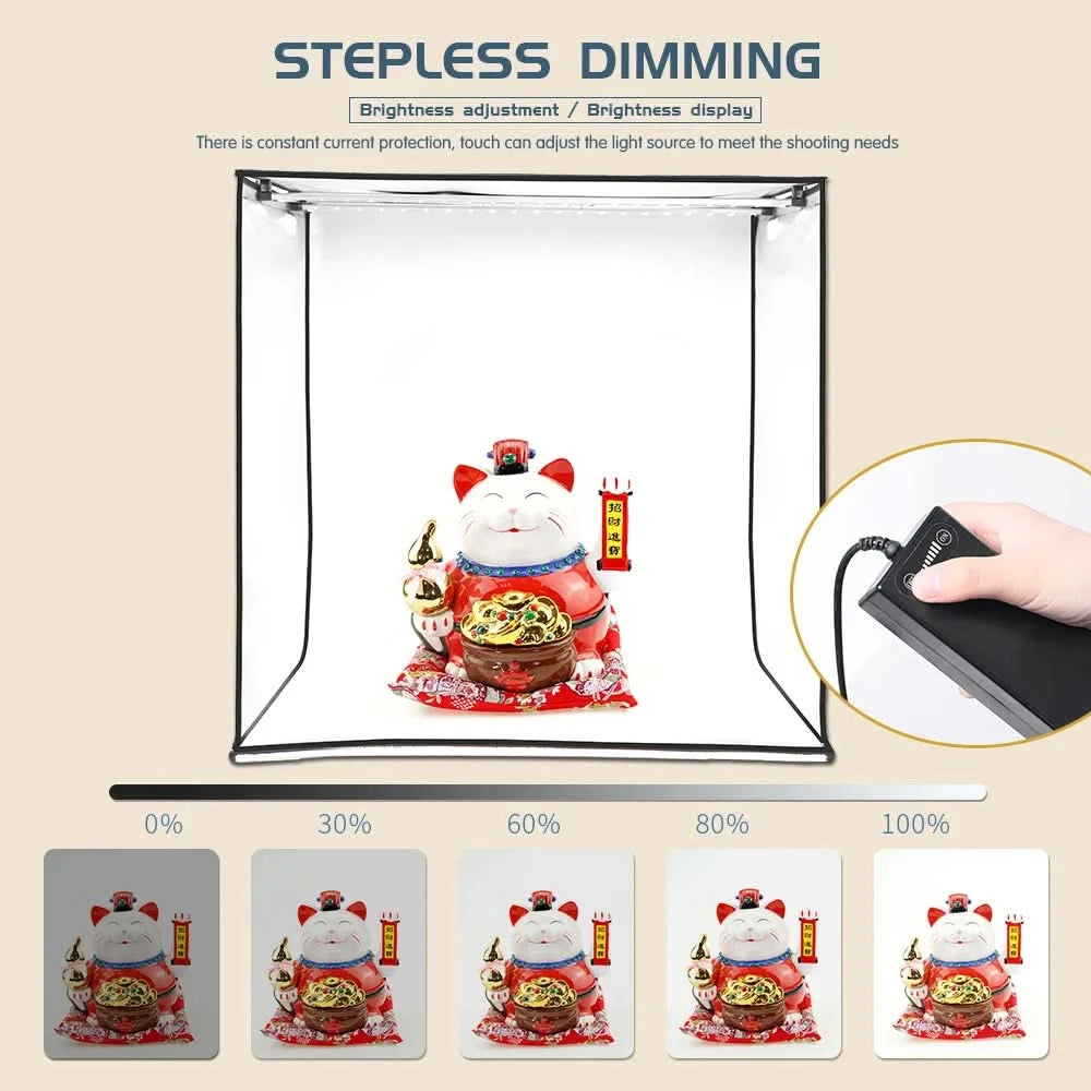 Photo Light Studio Soft Boxes Portable Foldable Dimmable Photography Table Shooting Tents Kit With 3Pcs Background Board