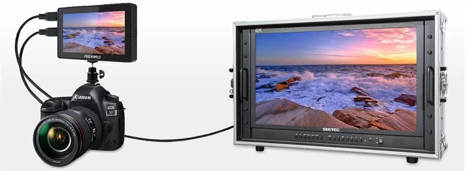 FEELWORLD F5 Pro V4 6 Inch on DSLR Camera Field Monitor Touch Screen 3D LUT FHD1920 1080 4K HDMI Video Focus Assist for Gimbal