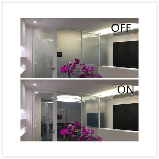 Smart Glass Privacy Window Electric Switchable Smart Glass PDLC Film Smart Film Sample