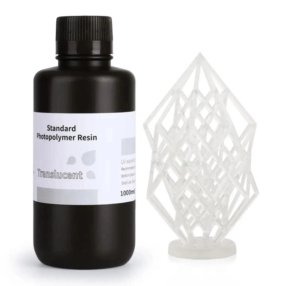 ELEGOO 3D Printer Resin LCD UV-Curing Resin 405nm Standard Photopolymer Resin for LCD 3D Printing 1000g Black Grey White Skin