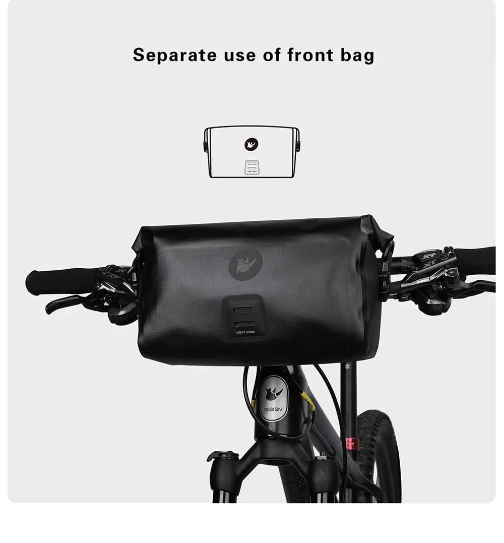 Rhinowalk Bicycle Bag Handlebar Bag Waterproof  Front Tube Cycling Bag MTB Multifunction Portable 12L MTB Road Handlebar Bag