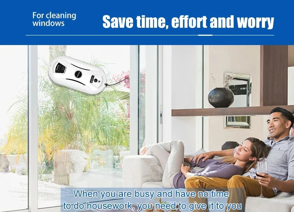 Robot nettoyeur de vitres pour la maison, aspirateur électrique Intelligent avec télécommande et essuie-glace