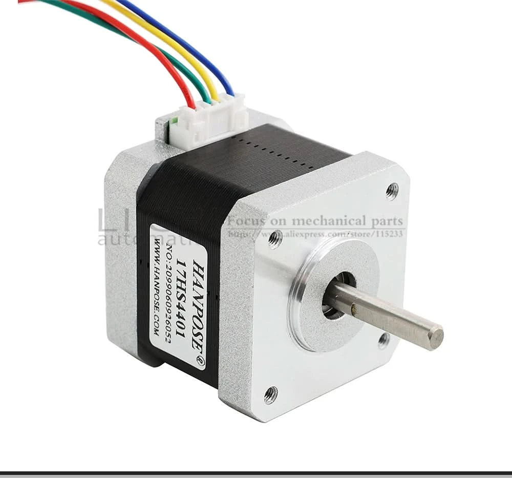 HANPOSE Nema17 stepper motor, torque 78 oz-in (52 N-cm), current 1.8 A. Models 17HS8401 17HS 2408 17HS3401S 17HS4401S 17HS6401S
