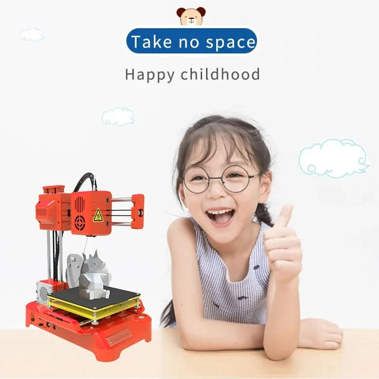 EasyThreed K7 3D Mini Printer 100x100x100mm No Heated Bed One-Key Printe with TF Card PLA Filament Simple Small Printing Machine