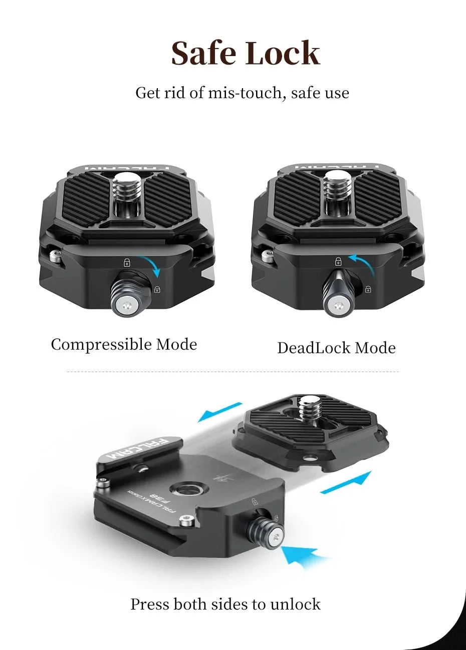 Ulanzi FALCAM F38 Universal Arca-Swiss Slot Quick Release System Plate Clamp Quick Switch Kit for DSLR Camera Gimbal Tripod
