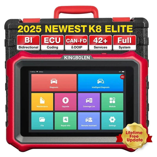 Kingbolen K8 Elite Lebenslange kostenlose OBD2-Scanner 8" Kfz-Diagnosetool Steuergeräte-Codierungsmaschine
