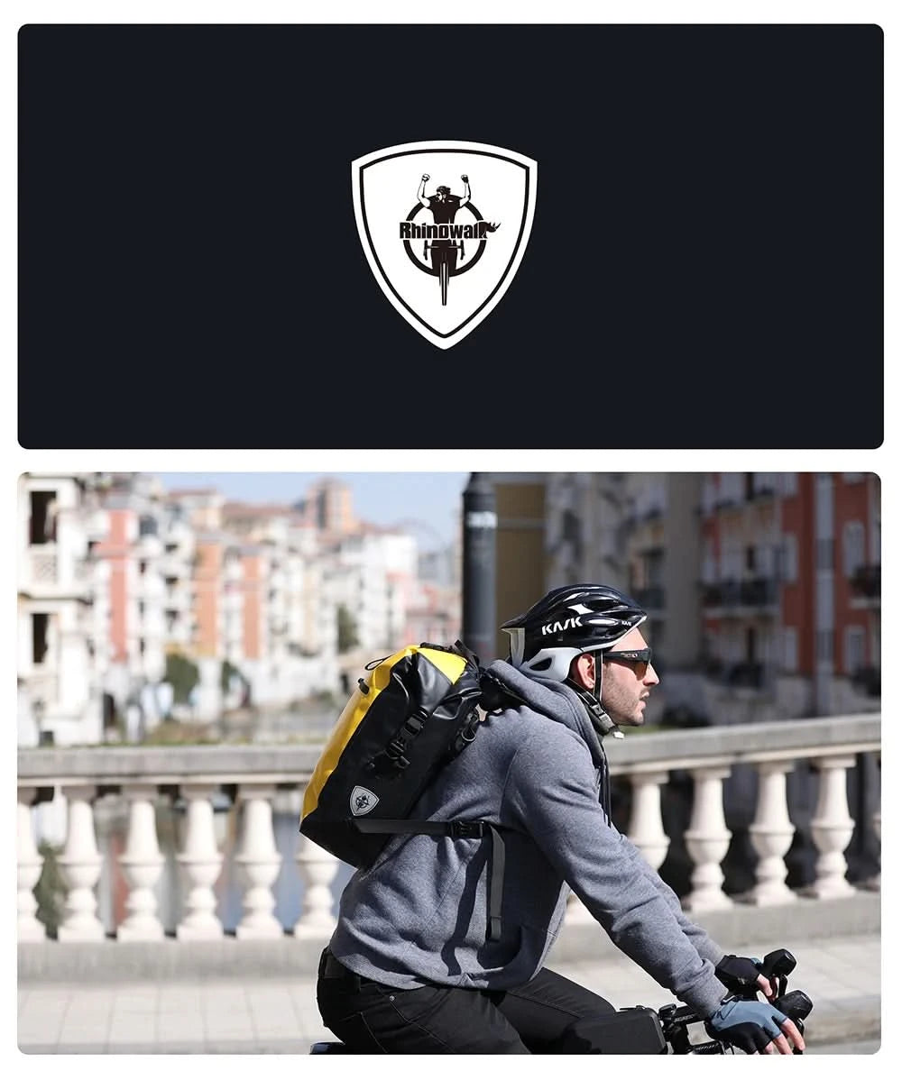 Rhinowalk Bicycle bag&Pannier 100% Fully Waterproof 27L Big Bike Bag capacity Multifunctional Rear Rack Pannier Bag Cycling Bags