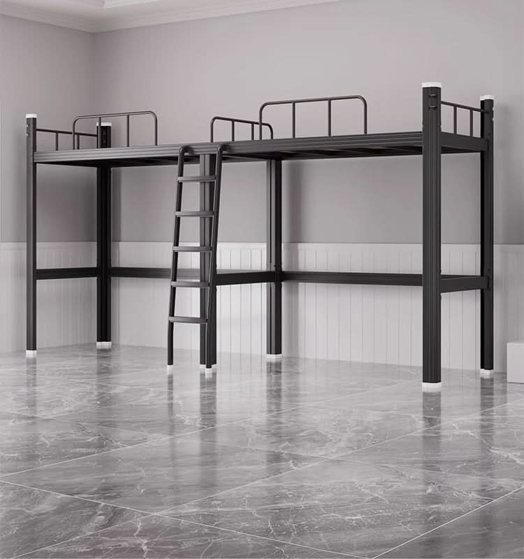 Upper Bed Lower Table Combined Bed College Dormitory Elevated Bed Small Apartment Household Wrought Iron Bed Apartment Bed