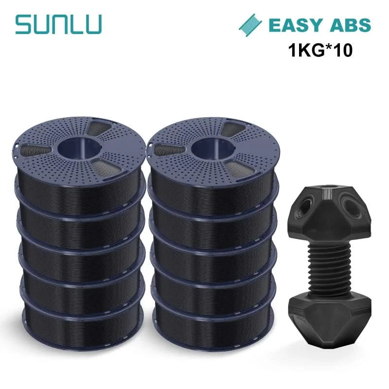 SUNLU 10KG 3D Filament PLA/PLA PLUS/PETG/Easy ABS Filamnet 1.75mm 10Roll 1KG Neatly Wound 3D Printer Filament for 3D Printer