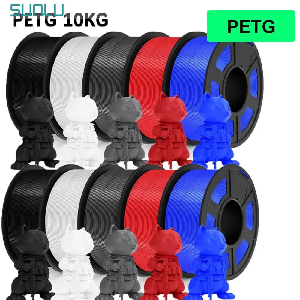SUNLU 10KG 3D Filament PLA/PLA PLUS/PETG/Easy ABS Filamnet 1.75mm 10Roll 1KG Neatly Wound 3D Printer Filament for 3D Printer