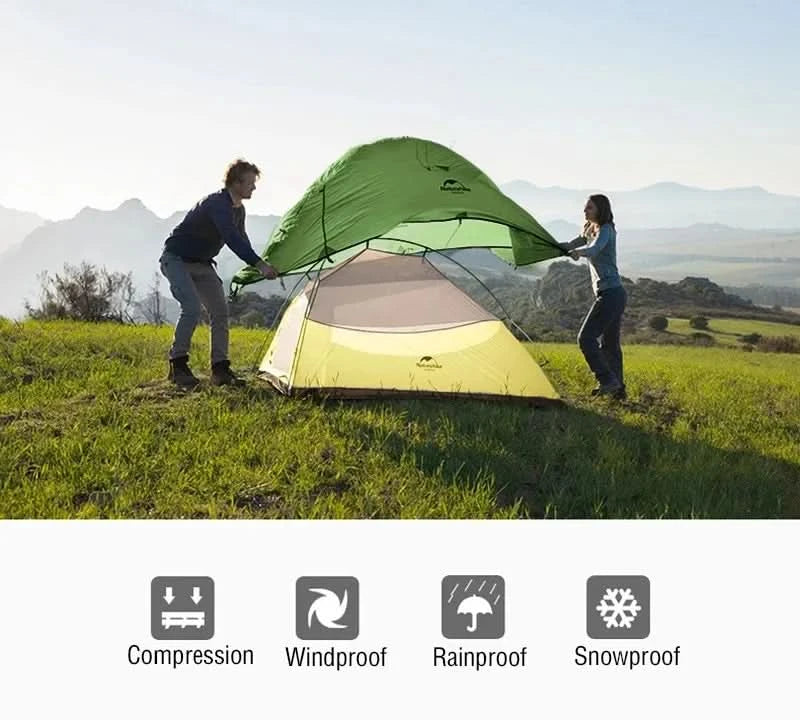 Naturehike Brazil Cloud Up 1-2-3P Camping Travel Backpack Outdoor Ultralight Waterproof Tent Camping Beach Tent