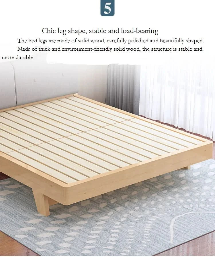 Modern Simple Small Family Master Bedroom Room Rental House Solid Wood Bed