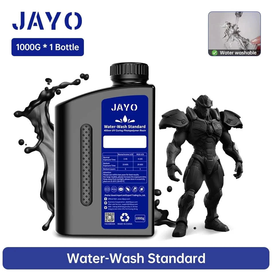 JAYO UV Resin ABS Like/Standard/Plant based/Nylon Like/Water-Wash 1KG 405nm Liquid Rapid UV Curing For LCD 3D Printing Material
