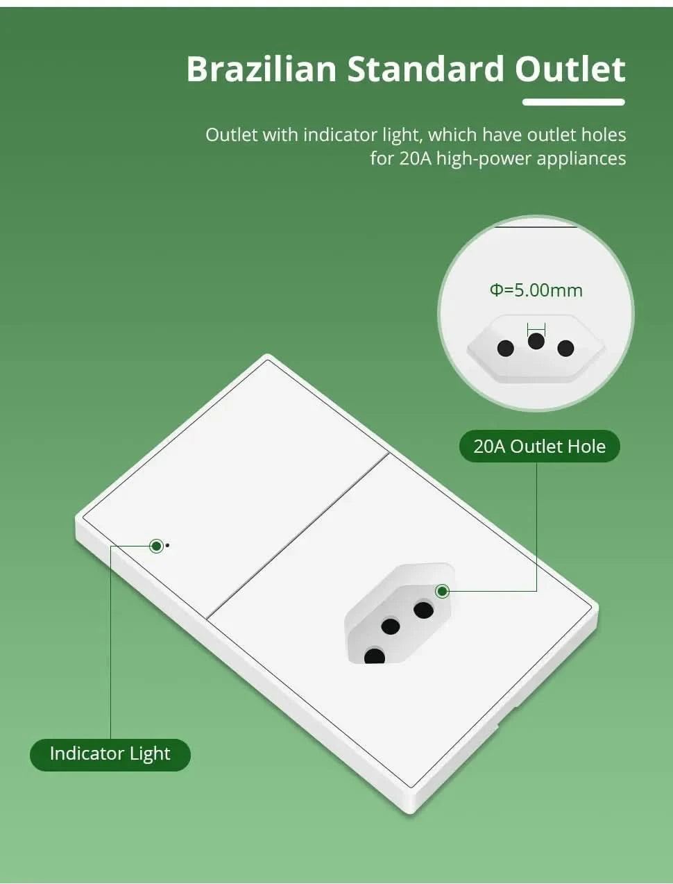 Zemismart Matter Zigbee Hub Work with Tuya Homekit Smartthings Google Home Zigbee Brazil Socket Outlet Smart Wall Tomada 10A 20A