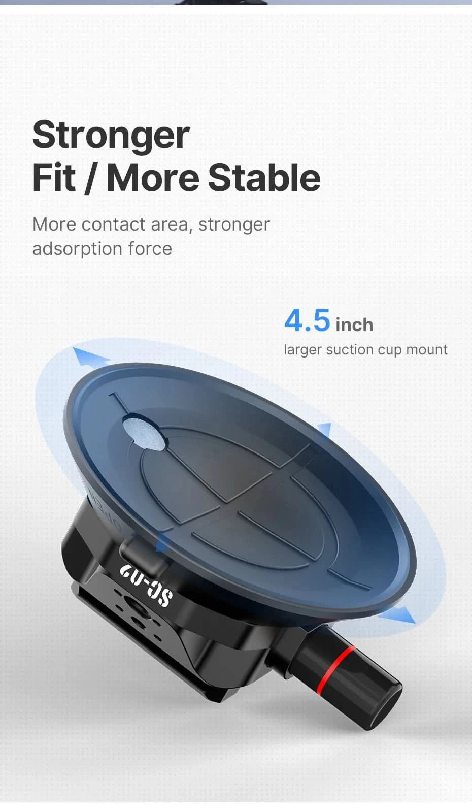 Ulanzi 3 inch/4.5 inch Action Camera Hand Pump Vacuum Suction Cup 1/4" 3/8" Camera Stabilizer Bracket for GoPro Insta360 Phone