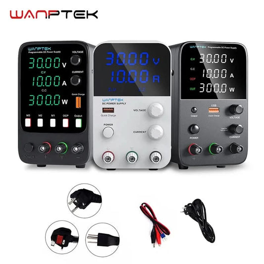 Wanptek Einstellbares Gleichstromnetzteil 30V 10A 60V 5A Labornetzgerät Stabilisiertes Netzteil Spannungsregler Schalter 220V