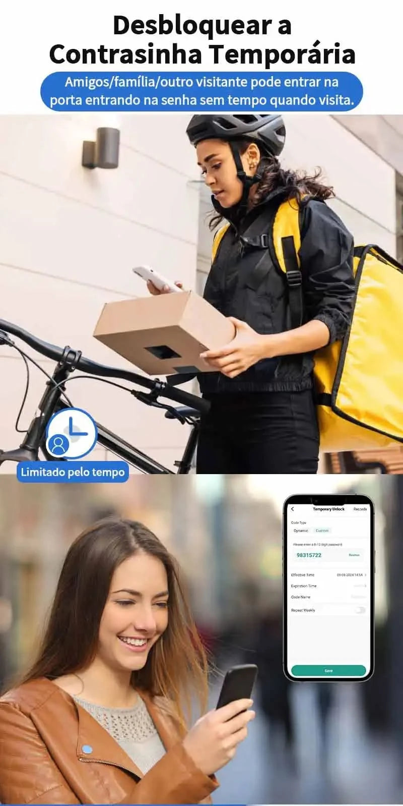 Do Brasil Tuya wifi Digital Electronic Door Lock App Remote Unlocking Fingerprint Door Lock for home house apartment