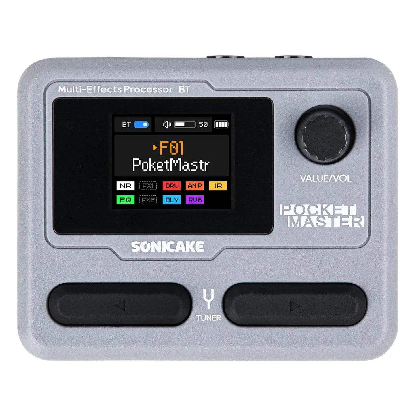 SONICAKE Pocket Master Brasil English Version Guitar Bass Amp 100+ Multi-Effects Pedal APP Control Built-in battery