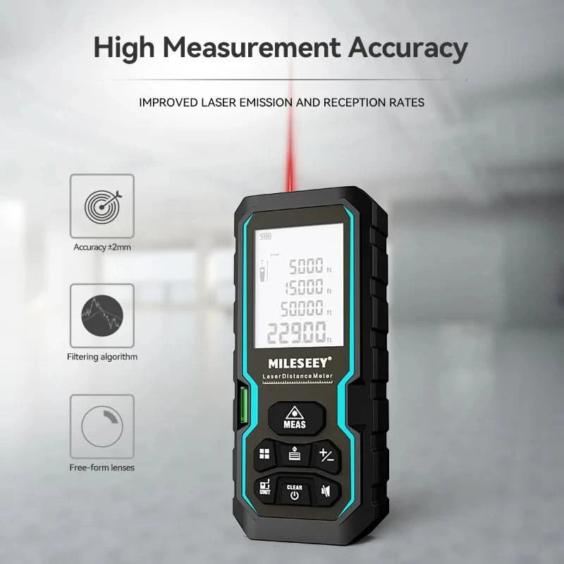 MILESEEY X5 Laser Tape Measure 40M 50M 60M 80M 100M 120M Laser Rangefinder Metre Laser