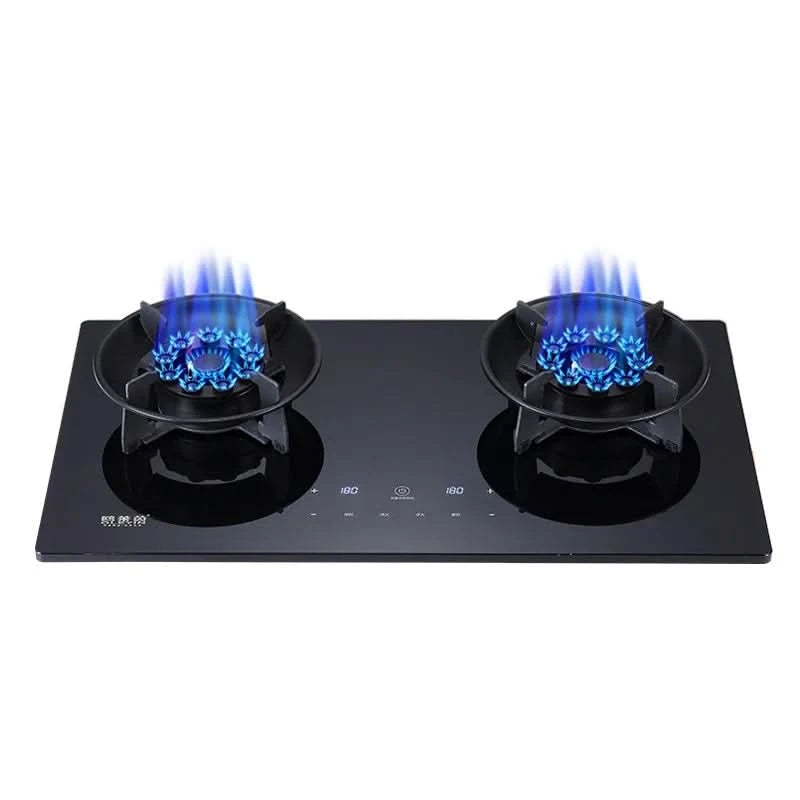 Household Gas Burner Stove for Kitchen Cooktop Upgrade Timing Flip Kitchen Gas Cooker Energy-saving Embedded Fierce Fire Stove