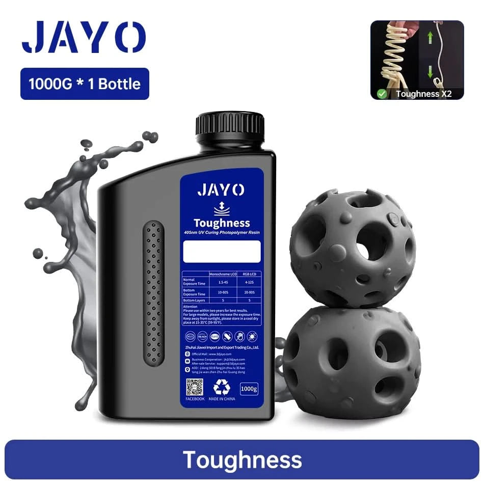 JAYO UV Resin ABS Like/Standard/Plant based/Nylon Like/Water-Wash 1KG 405nm Liquid Rapid UV Curing For LCD 3D Printing Material