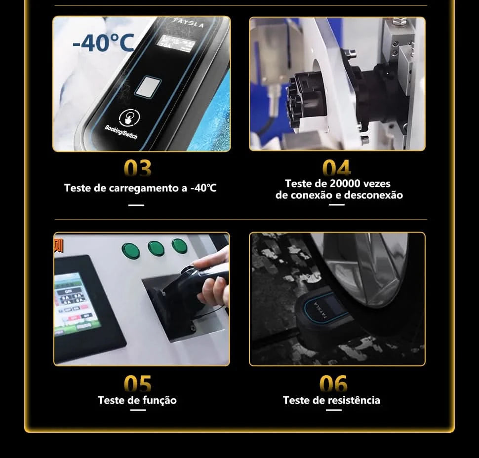 TAYSLA Type 2 Portable Electric Vehicle Charger 3.5KW Brazilian Electric Vehicle Charging Cable Plug