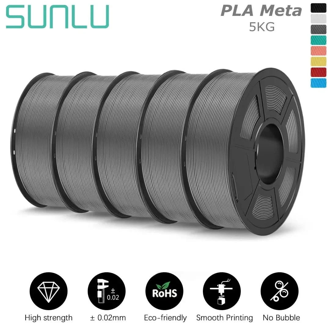 SUNLU 5KG 3D Filament High Speed PLA/PLA META/APLA/PLA MATTE 1.75mm 5Roll 1KG 3D Printer Filament for 3D Printer