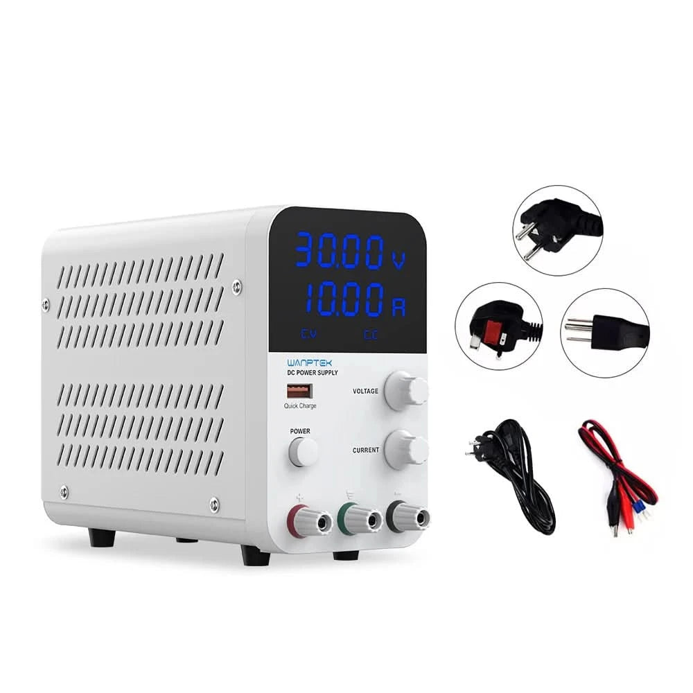 Wanptek Adjustable DC power supply 30V 10A 60V 5A Lab Bench Power Source Stabilized Power Supply Voltage Regulator Switch 220V
