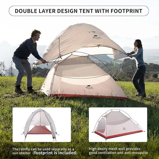 Naturehike Brazil Cloud Up 1-2-3P Camping Travel Backpack Outdoor Ultralight Waterproof Tent Camping Beach Tent