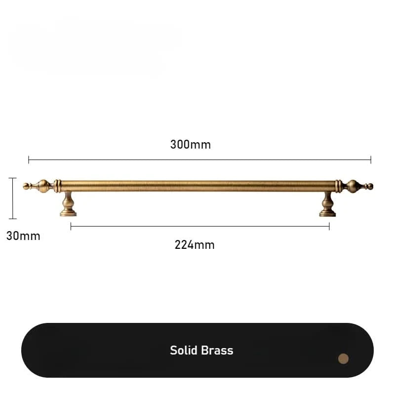 Tinyhob Massiver antiker Bronzezug Messing Schrankknöpfe T-Stange Möbel Kleiderschrank Geräte Griff Langer Zug Schubladengriff