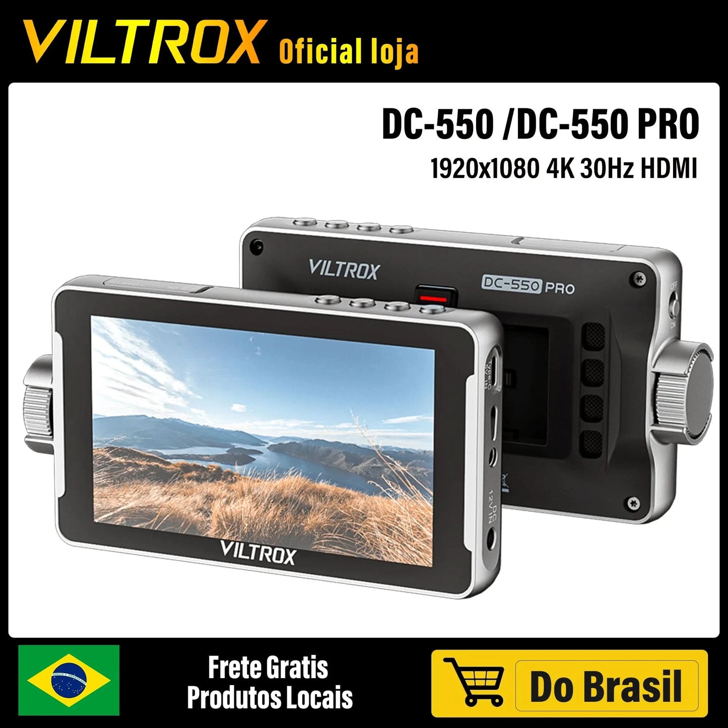 VILTROX DC-550 5.5 Inch Profissional Camera Studio Monitor 4K 30Hz HDMI Touch Screen Field 3D LUT Director Monitor 1920x1080