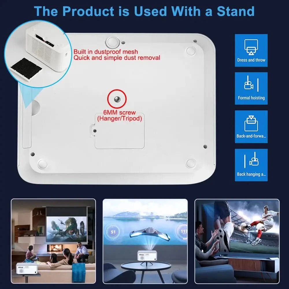 ThundeaL TD92 Pro Full HD Projector Portable Home Theater for 2K 4K 1080P Video Android WIFI Phone TD92Pro Beam Projector Cinema