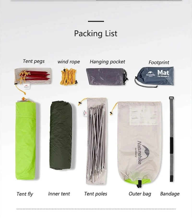 Naturehike Brazil Cloud Up 1-2-3P Camping Travel Backpack Outdoor Ultralight Waterproof Tent Camping Beach Tent