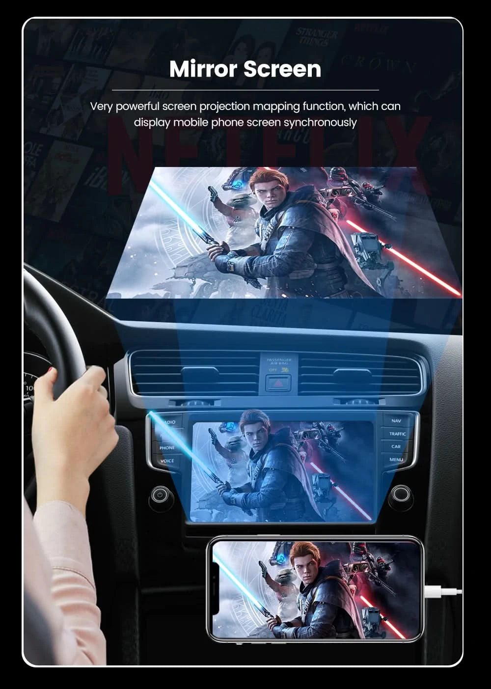 Wireless CarPlay Dongle for Android Car Wireless Android Auto Carlinkit Car Play iOS Mirror Screen Mirrorlink USB Adapter CCPA