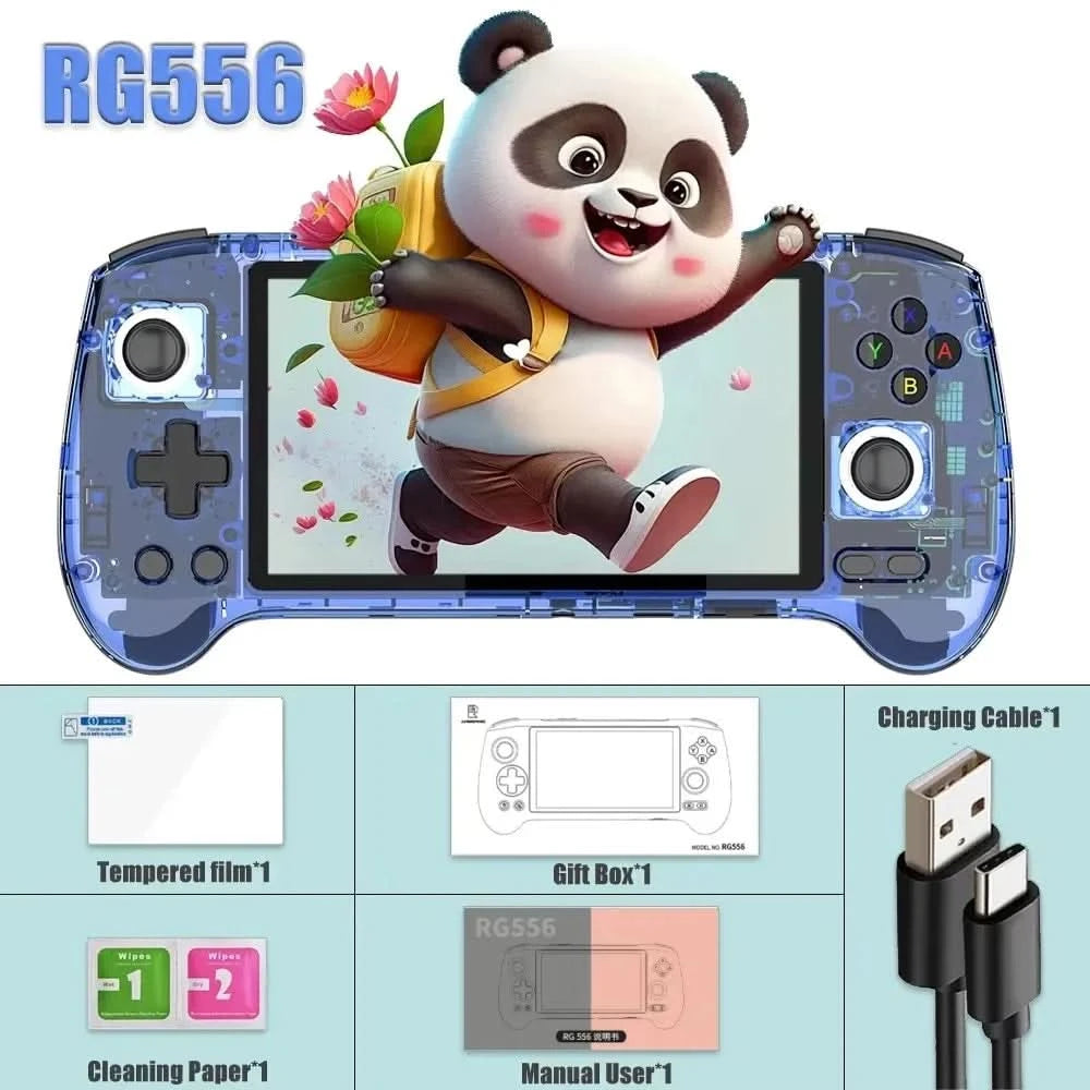 ANBERNIC RG556 Handheld Game Console 5.48 Inch AMOLED Screen 1080*1920 Android 13 RAM8G+128G PS2Game 5G WIFI 512G 80000Games