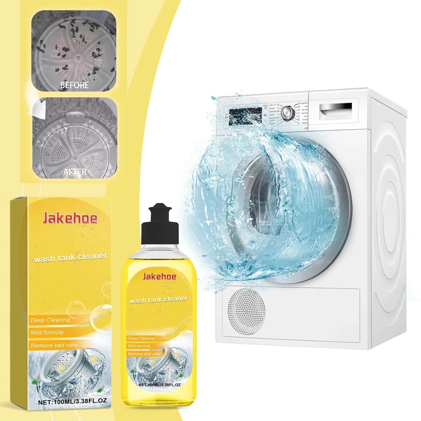 Washing Machine Cleaner Eco-Friendly Deep Cleaning Liquid Washer Cleaner Deodorizer Detergent Washing Machine Cleaning Liquid