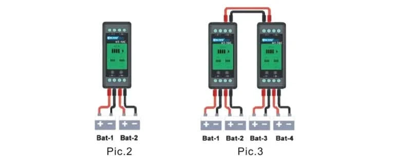 Heltec 12V Lead Acid Battery Equalizer 10A Active Balancer Lipo/Lifepo4 Connected in Parallel Series LCD Meter for 24/36/48V/96V