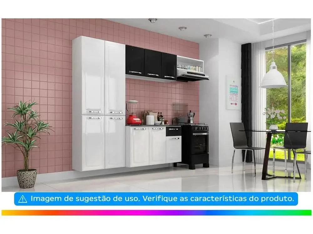 Compact Kitchen Itatiaia Amanda Steel with Counter 10 Doors 1 Drawer