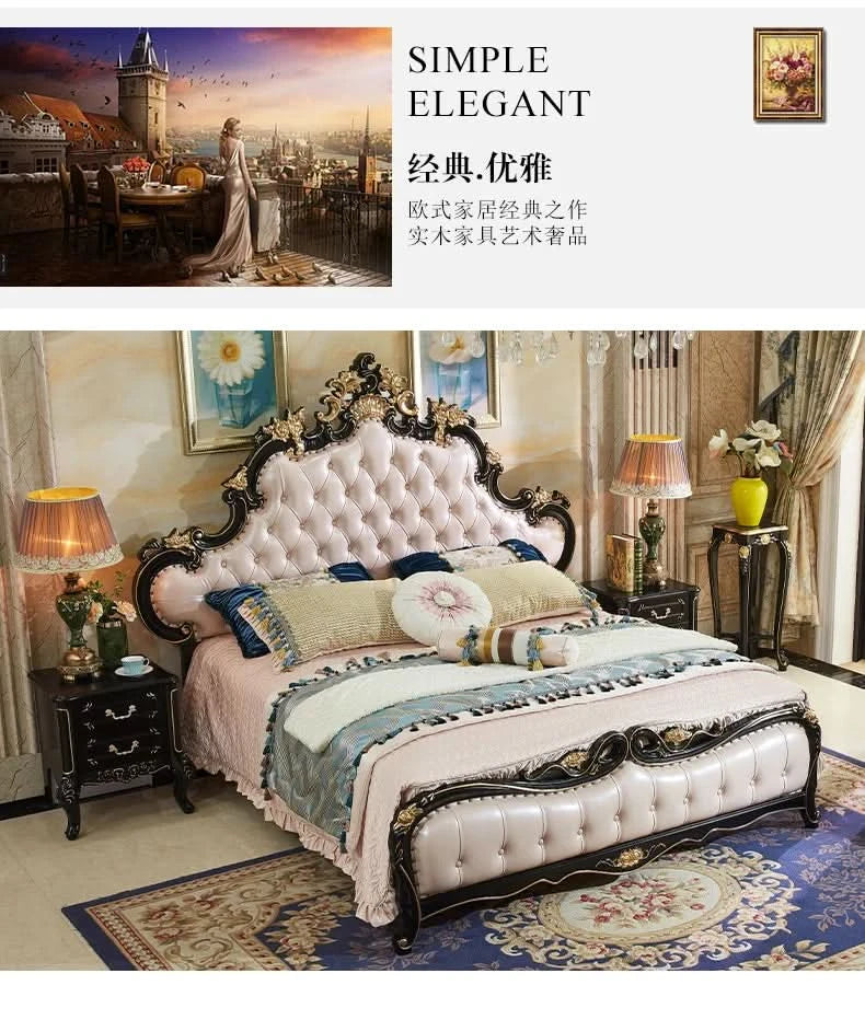 Wedding Unique Bed Designer High Quality Safe Organizer Fashionable Bed Aesthetics Confortable Twin Muebles Bedroom Furniture