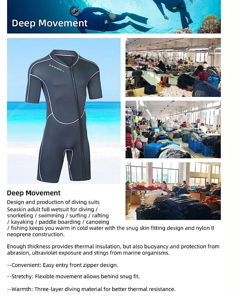 Scuba wetsuit 1.5MM-3MM One-piece neoprene Men Women Full Body Wetsuit Sunscreen White Warm Swimsuit Swimming Surfing Snorkeling