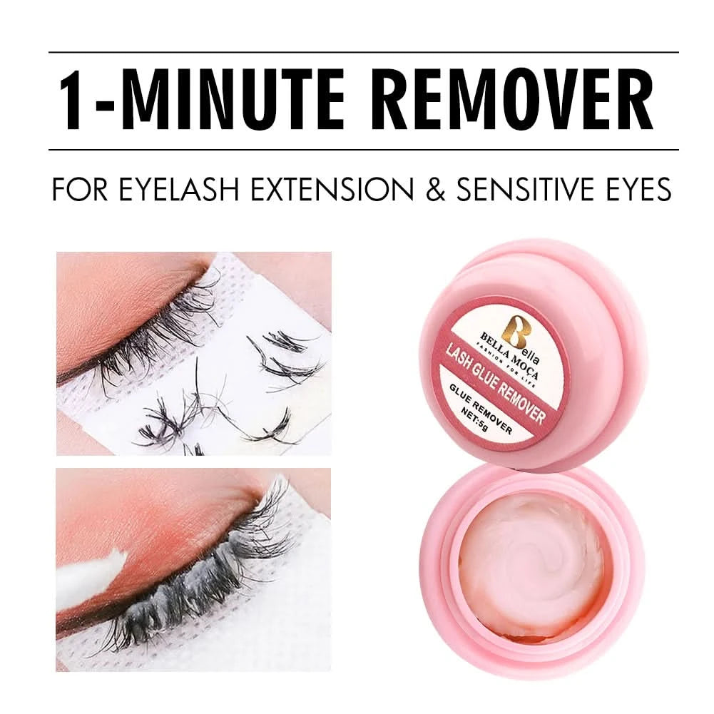 5PCS Eyelash Glue Remover 10ml Lashes Glue Remover Eyelash Extension Glue Remover No Irritating Quick Unloading Adhesive Makeup