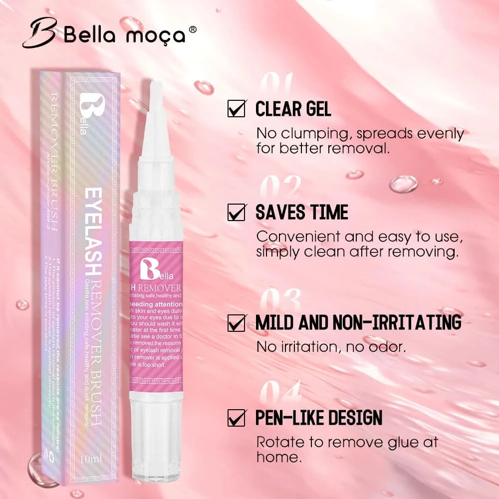 5PCS Eyelash Glue Remover 10ml Lashes Glue Remover Eyelash Extension Glue Remover No Irritating Quick Unloading Adhesive Makeup